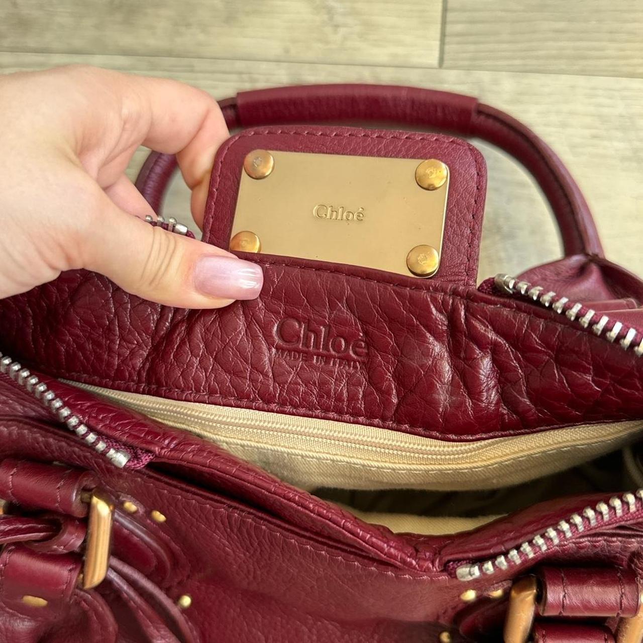 Authentic Burgundy Chloe paddington leather Preowned