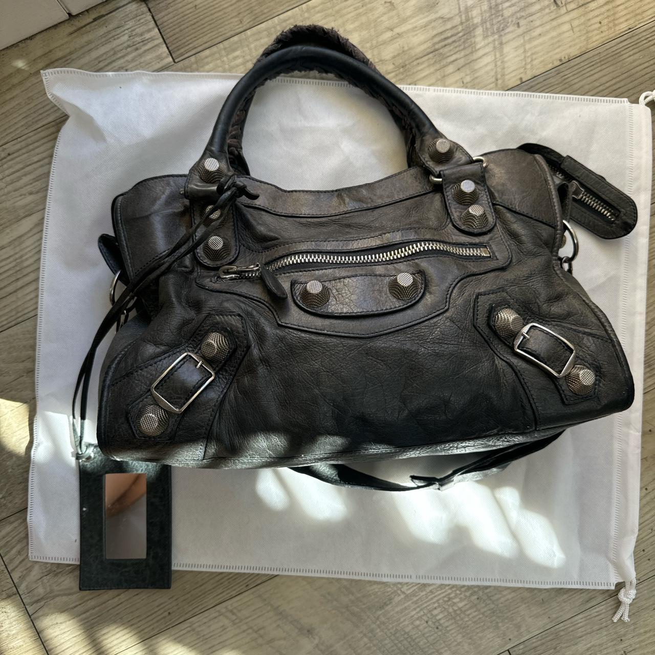 Authentic Balenciaga city bag gaint in black/grey Preowned